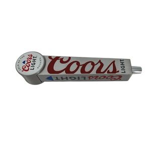 Coors Light Tap Handle Silver Metal Rockies Mountain Logo Beer Barware